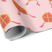 Schattigee Sinterklaasmijters op lichtroze Cadeaupapier (Rol Hoek)