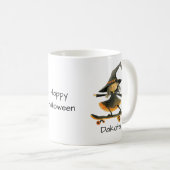 Schattigee skateboarden heks Halloween Koffiemok (Voorkant rechts)