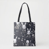 Schattigee Skeleton Bunnies Halloween Tote Bag (Voorkant)