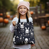 Schattigee Skeleton Bunnies Halloween Tote Bag