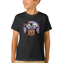 Schattigee Skeleton Vrienden Kinder Halloween T-Sh