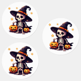 Schattigee Skeleton Witch Halloween Stickers - Spo