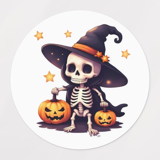 Schattigee Skeleton Witch Halloween Stickers - Spo (Design 2)