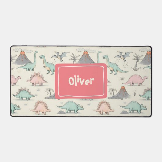 Schattigee Sketchy Dinosaurs bij Jurassic Land Bureaumat (Voorkant)