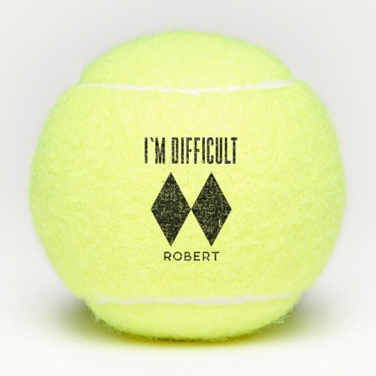 Schattigee Ski Love Keepsake gepersonaliseerd Tennisballen (Voorkant)