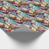 Schattigee  Ski Pin-Up Cadeaupapier (Hoek)