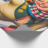 Schattigee  Ski Pin-Up Cadeaupapier (Hoek)