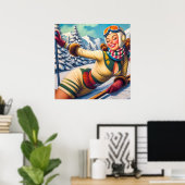 Schattigee  Ski Pin-Up Poster (Thuiskantoor)