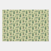 Schattigee Ski Roze Nordic Christmas Inpakpapier Vel (Voorkant 2)