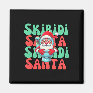 Schattigee Skibidi Toilet Santa Xmas Santa Magneet