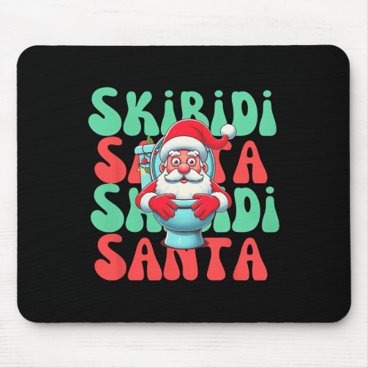 Schattigee Skibidi Toilet Santa Xmas Santa Muismat (Voorkant)