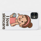Schattigee Skincare Girl Sticker - Self-Care Carto Case-Mate iPhone Case (Achterkant (horizontaal))