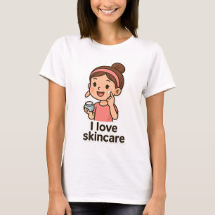 Schattigee Skincare Girl Sticker - Self-Care Carto T-shirt