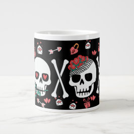 Schattigee Skully Valloween Valentijn XOXO Grote Koffiekop