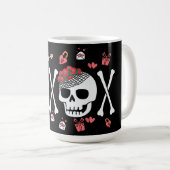 Schattigee Skully Valloween Valentijn XOXO Koffiemok (Voorkant rechts)