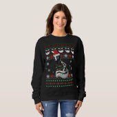 Schattigee Skunk Lelijke Sweater Kerst Licht Pyjam (Voorkant volledig)