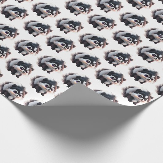 Schattigee Skunk Woodland Animals Forest Friends Cadeaupapier (Hoek)