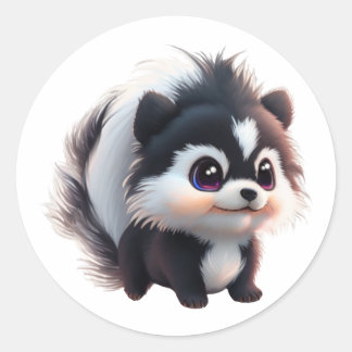 Schattigee Skunk Woodland Animals Forest Friends Ronde Sticker