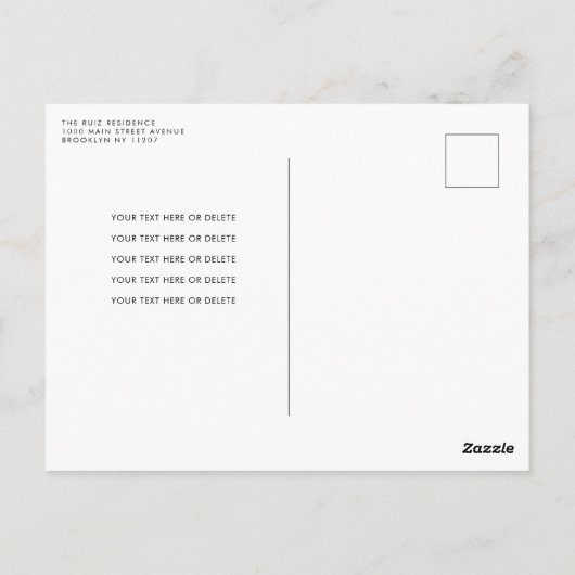 Schattigee Sky Cloud Waterverf Rode Vliegtuig Verj Briefkaart (Achterkant)