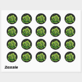 Schattigee sla groente ronde sticker (Vel)