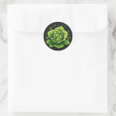 Schattigee sla groente ronde sticker (Tas)