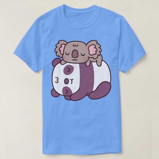Schattigee slaappanda en koala Beer T-shirt (Design voorkant)