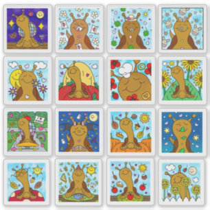 Schattigee slak 2025 Tiny Art Series Sticker
