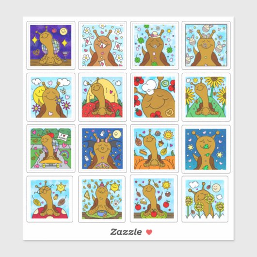 Schattigee slak 2025 Tiny Art Series Sticker (Vel)