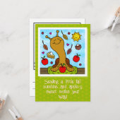 Schattigee slak Apple-y Sweet Smiles Herfst Kleure Kaart (Voorkant / Achterkant in situ)