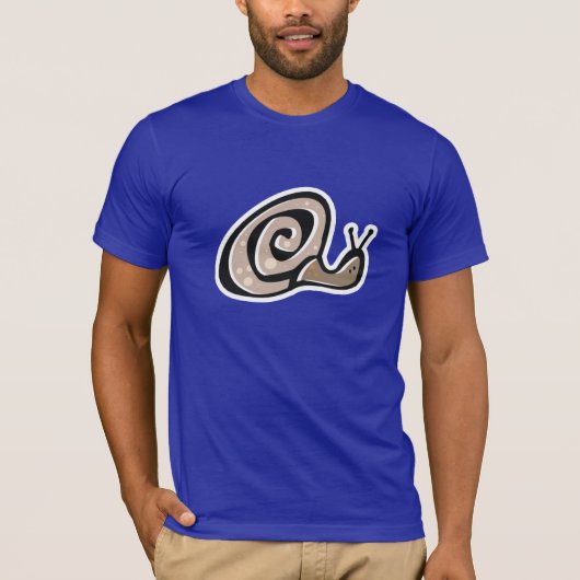 Schattigee slak; blauw t-shirt (Voorkant)