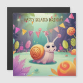 Schattigee slak Cartoon Grappige verlate Verjaarda (Voorkant / Achterkant)