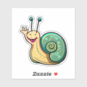 Schattigee slak cartoon sticker (Vel)