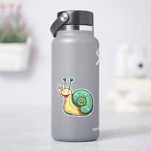 Schattigee slak cartoon sticker