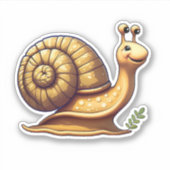 Schattigee slak cartoon sticker (Voorkant)