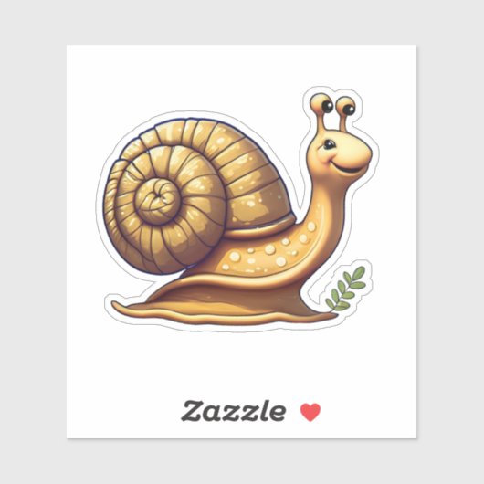 Schattigee slak cartoon sticker (Vel)