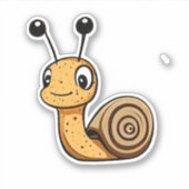 Schattigee slak cartoon sticker (Voorkant)