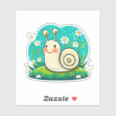 Schattigee slak cartoon sticker (Vel)