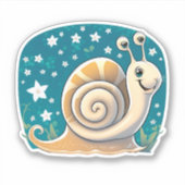 Schattigee slak cartoon sticker (Voorkant)