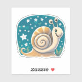 Schattigee slak cartoon sticker (Vel)