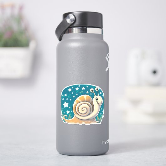 Schattigee slak cartoon sticker (HydroFlask)