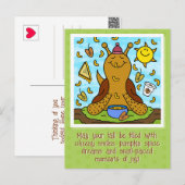 Schattigee slak Comfort Food Happy Herfst Briefkaart (Voorkant / Achterkant)