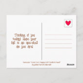 Schattigee slak Comfort Food Happy Herfst Briefkaart (Achterkant)