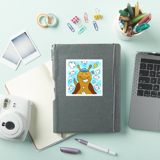 Schattigee slak die je hebt Mail Vinyl Sticker (iPad Cover)