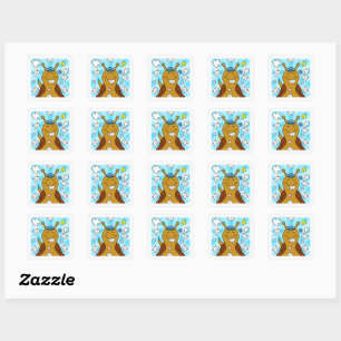 Schattigee slak die je post hebt vierkante sticker