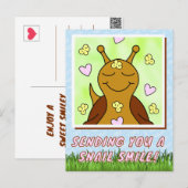 Schattigee slak die lacht | briefkaart (Voorkant / Achterkant)