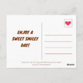 Schattigee slak die lacht | briefkaart (Achterkant)