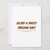 Schattigee slak die lacht | groet kaart (Achterkant)