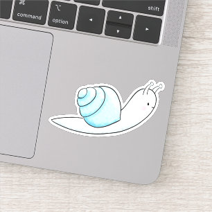 Schattigee slak doodle tekening sticker