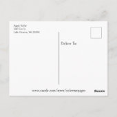 Schattigee slak en paddenstoelen | Kleur mij Briefkaart (Achterkant)