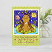 Schattigee slak geniet van Earth Day | Feestdagenkaart (Staand voorkant)